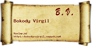 Bokody Virgil névjegykártya